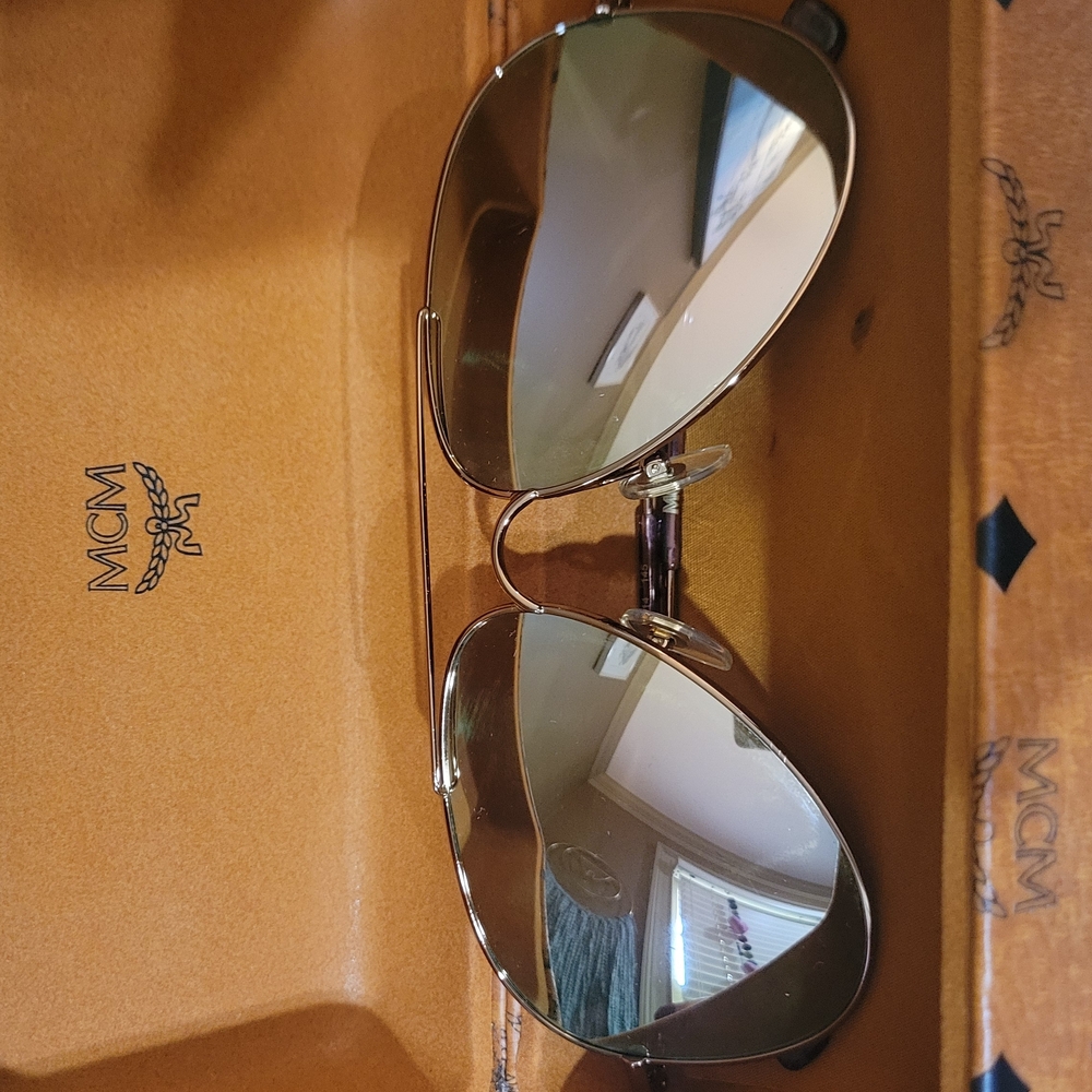 MCM Gold Statement Sunglasses